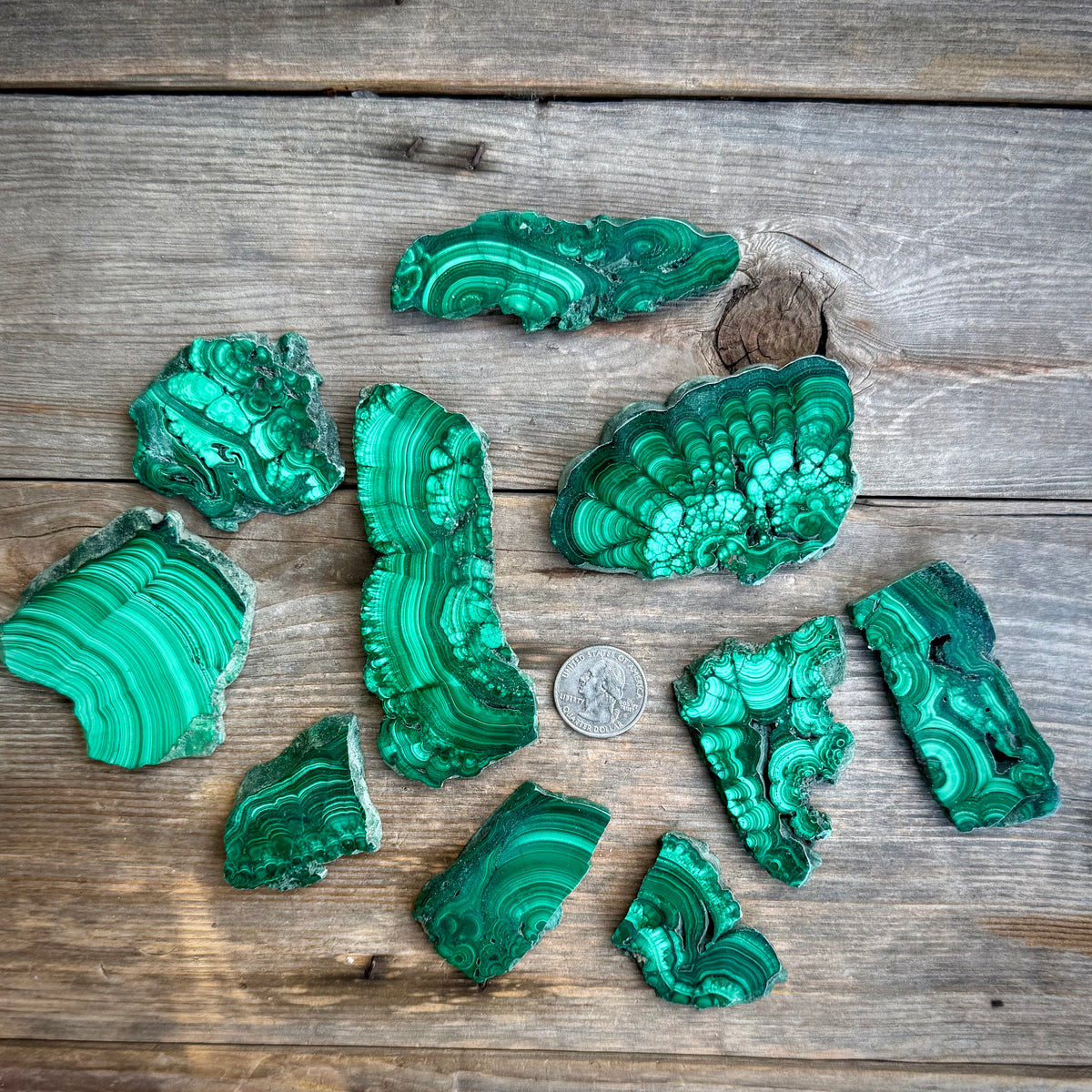 Malachite Polished Slabs – Natural Congo Malachite