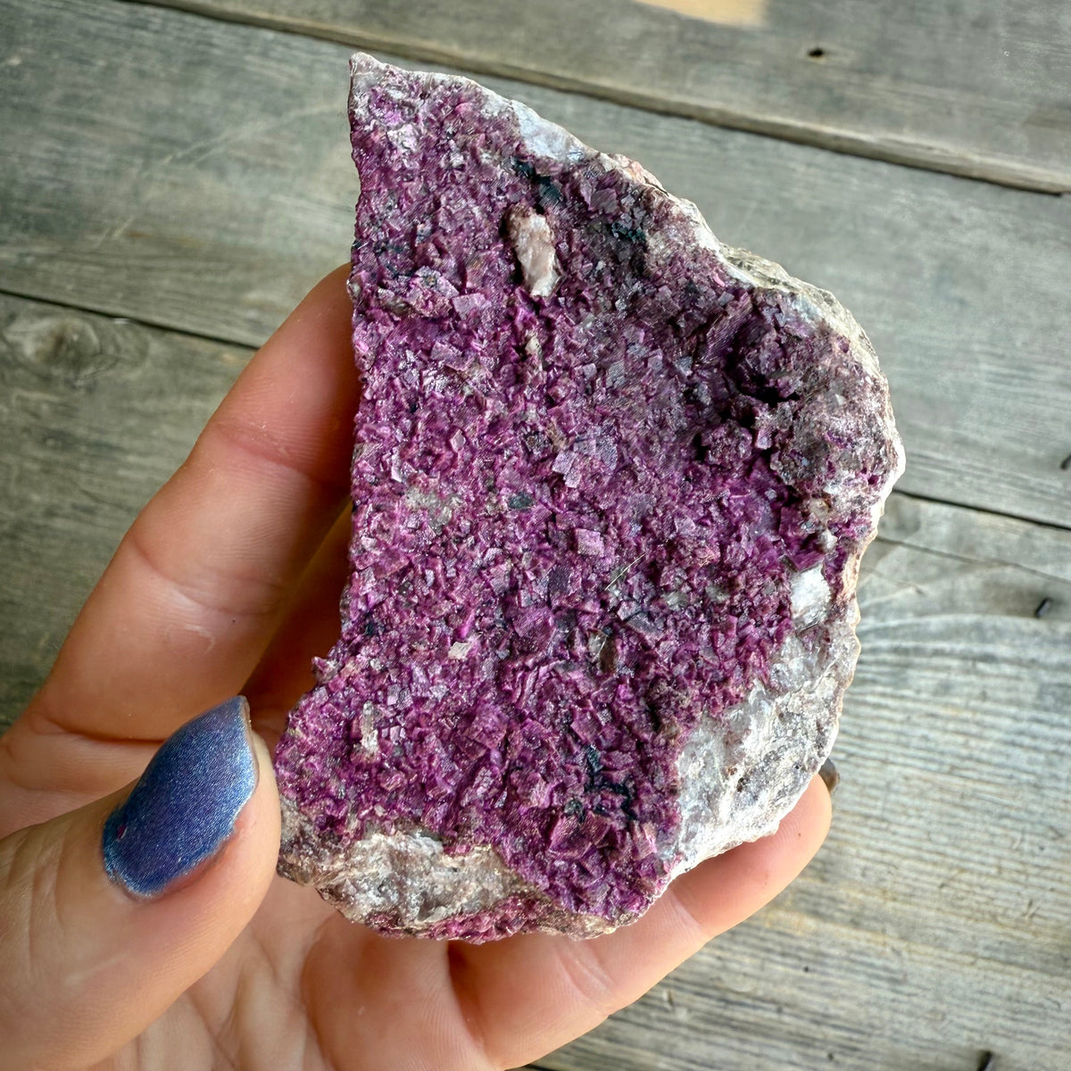 Natural Druzy Cobaltoan Calcite (Salrose) on Dolomite Matrix — Congo A Rocks & Fossils