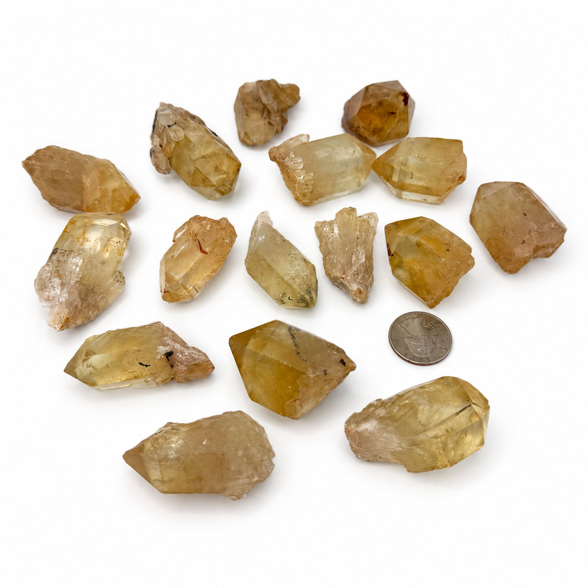 Honey gold raw citrine crystal points for abundance and manifestation - Magick Souls
