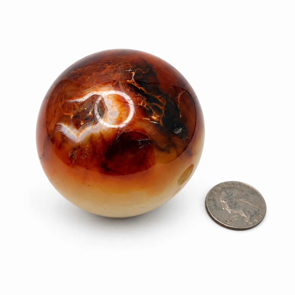 Carnelian Sphere No. 2 – 60mm Polished