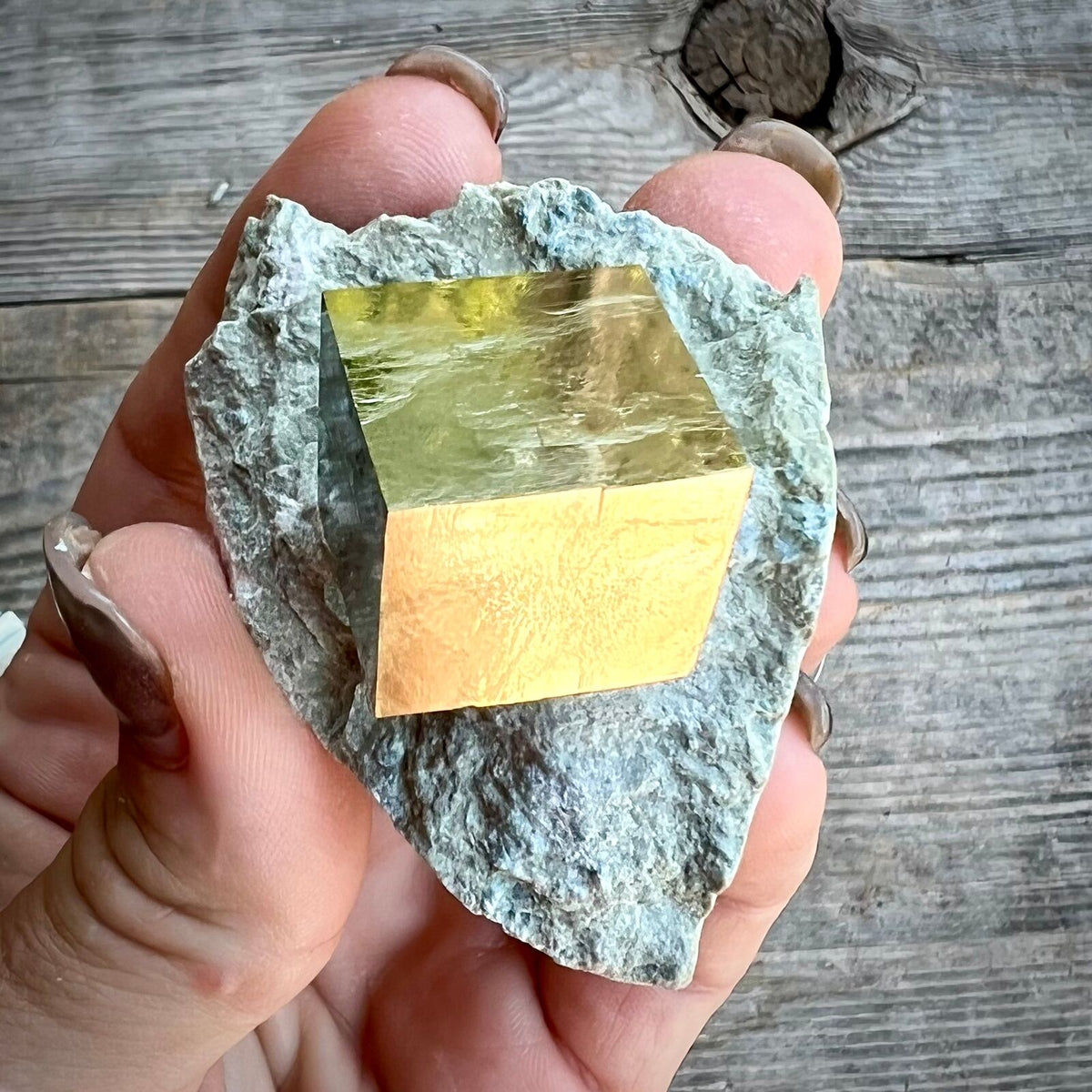 Natural Pyrite Cube in Matrix - Magick Souls