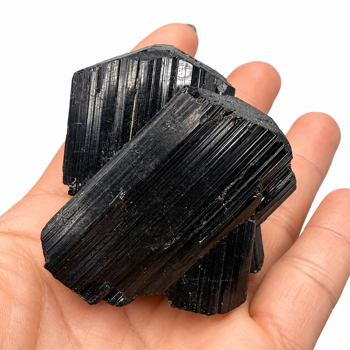 Natural black tourmaline schorl crystals from Brazil - Magick Souls