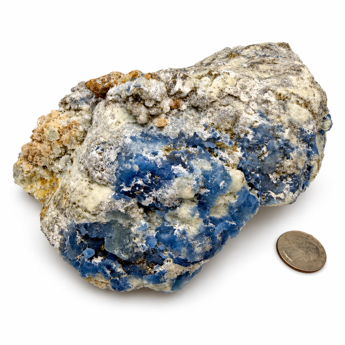 Rare Afghanite Mineral Specimen – UV Reactive Afghanite on Pyrite Matrix, 8" Collector Piece from Afghanistan
