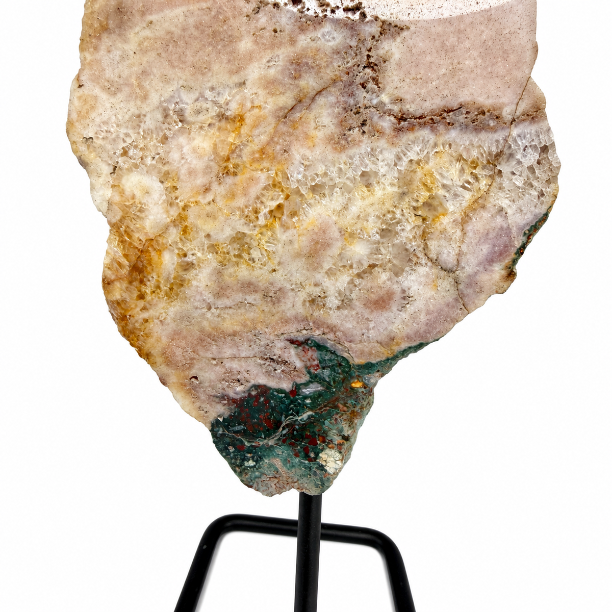 Pink Amethyst Slab on Metal Stand – Large Natural Specimen