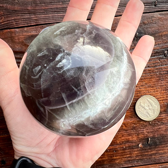 Large Natural Fluorite Sphere 75mm UV Reactive