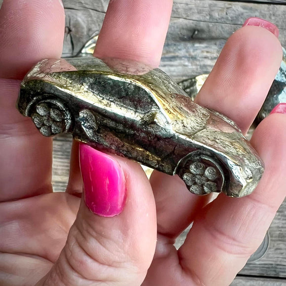Solid Pyrite Car Carving