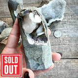 Apophyllite Chalcedony Cluster Natural Self Standing Geode Freeform - Magick Souls