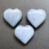 Blue Angelite Crystal Puffy Heart Carving Wholesale Home & Living > Home Decor > Home Accents > Rocks & Geodes