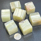Green Banded Pistachio Calcite Crystal Cube Block Carving Wholesale Home & Living > Home Decor > Home Accents > Rocks &