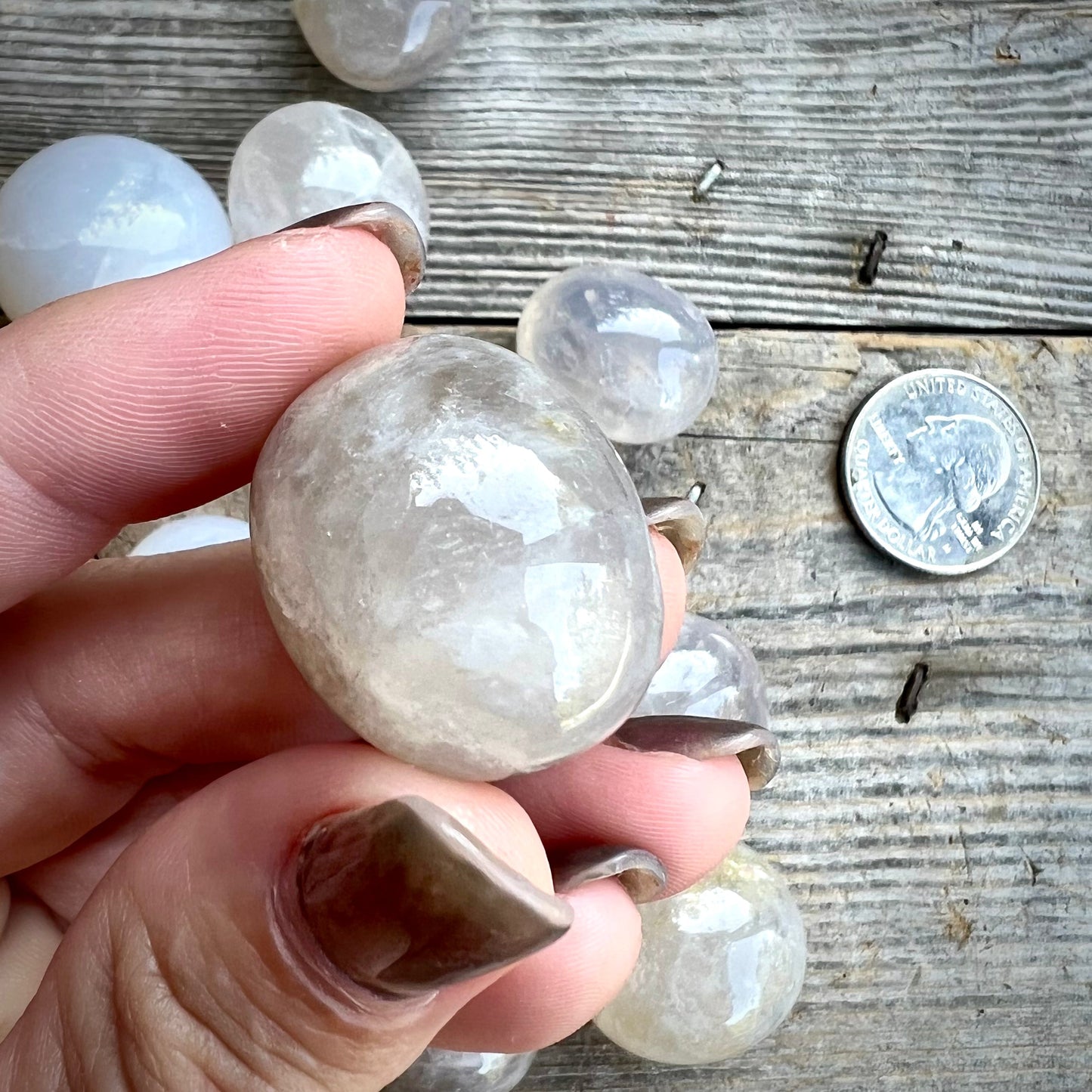 Blue Tumbled Rose Quartz - Magick Souls