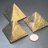 Iron Pyrite Pyramid Crystal Druzy Carving Polished Fools Gold Home & Living > Home Decor > Home Accents > Rocks & Geodes