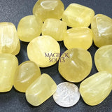 Lemon Yellow Calcite Tumbled Stones (By The Piece Or Pound) Bulk Wholesale Home & Living > Home Decor > Home Accents >
