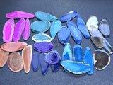 Oval Agate Slices (1 Pound)(2 3 Inches)(Size #00) One LB Wholesale Polished Pink Black Blue Pink Purple Red Mixed