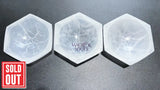 Wholesale Bulk Lot 3 Pack Of Selenite Crystal Hexagon Bowl Crystal Dish Charging Plate Home & Living > Spirituality &