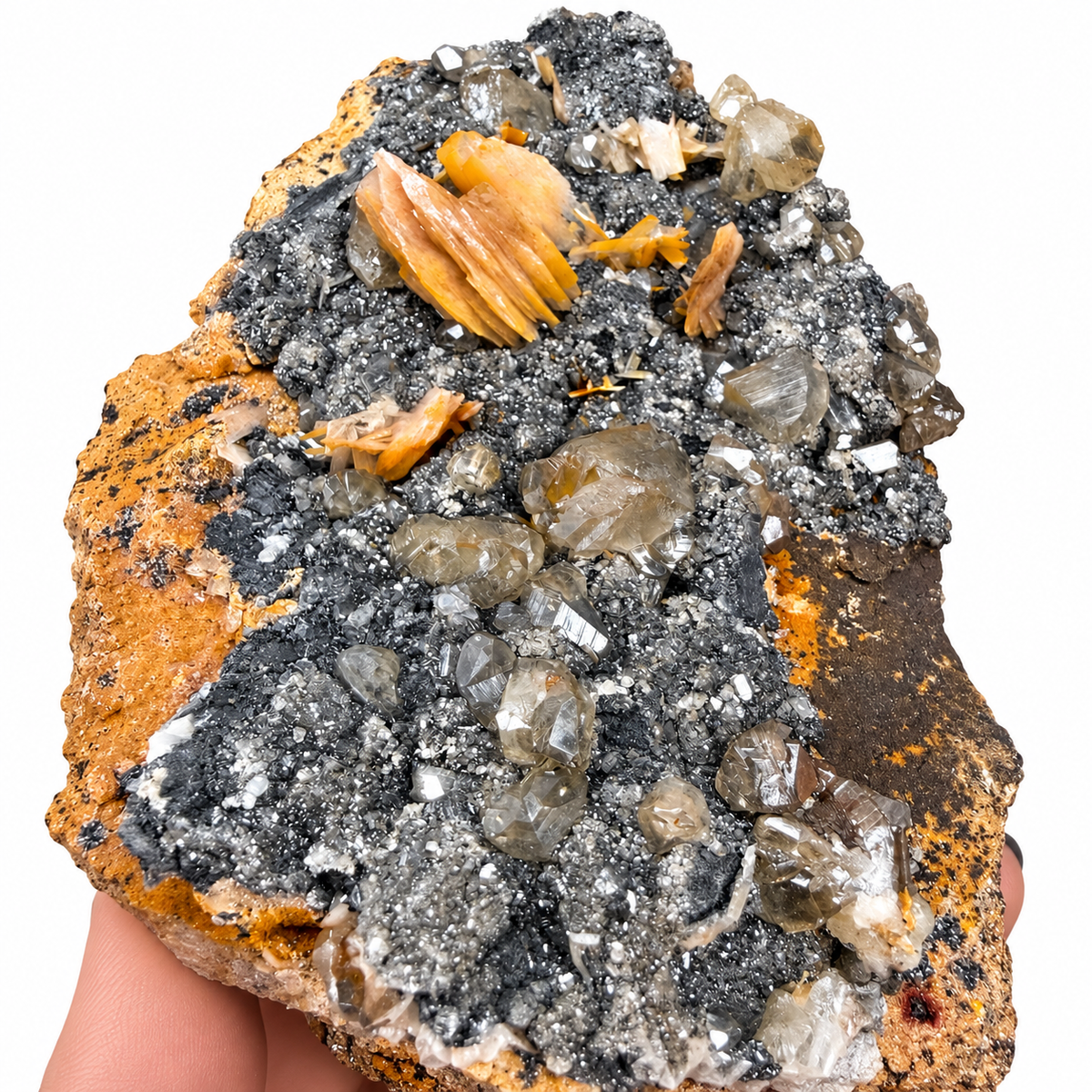 UV reactive cerussite specimen from Mexico, alternate view - Magick Souls
