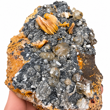 UV reactive cerussite specimen from Mexico, alternate view - Magick Souls