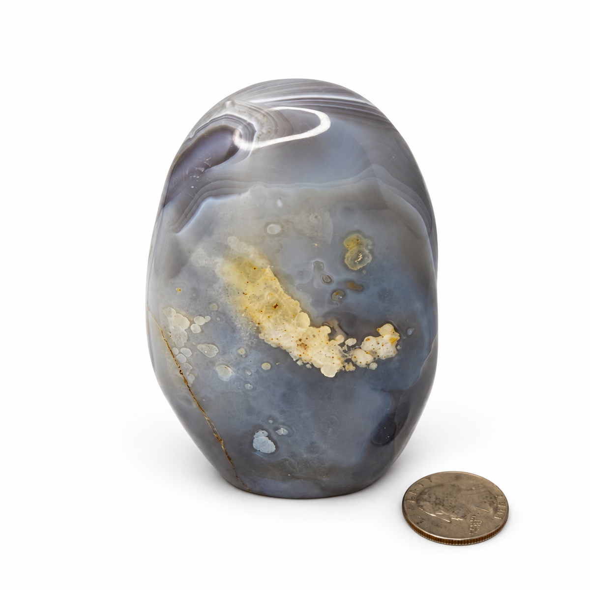 Banded agate freeform showing concentric bands and eye patterns - Magick Souls