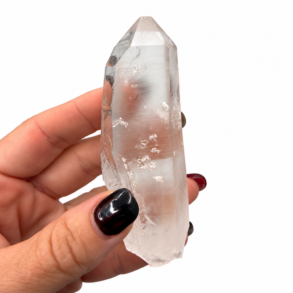 Colombian Lemurian Quartz Point – Natural Raw Crystal with Striations