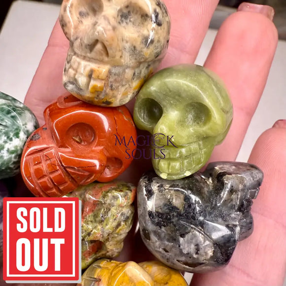 1” Mini Crystal Skull Mixed Variety - Magick Souls