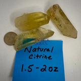 100% Genuine Natural Citrine Point L (1.5 to 2 oz) Rocks & Fossils