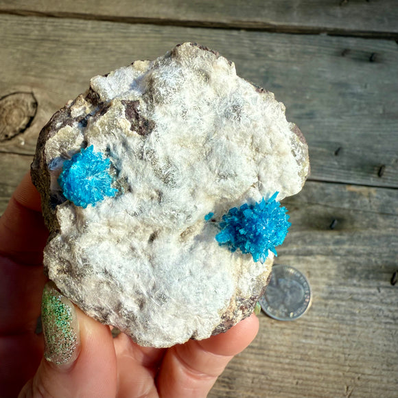 Cavansite on Heulandite Specimen