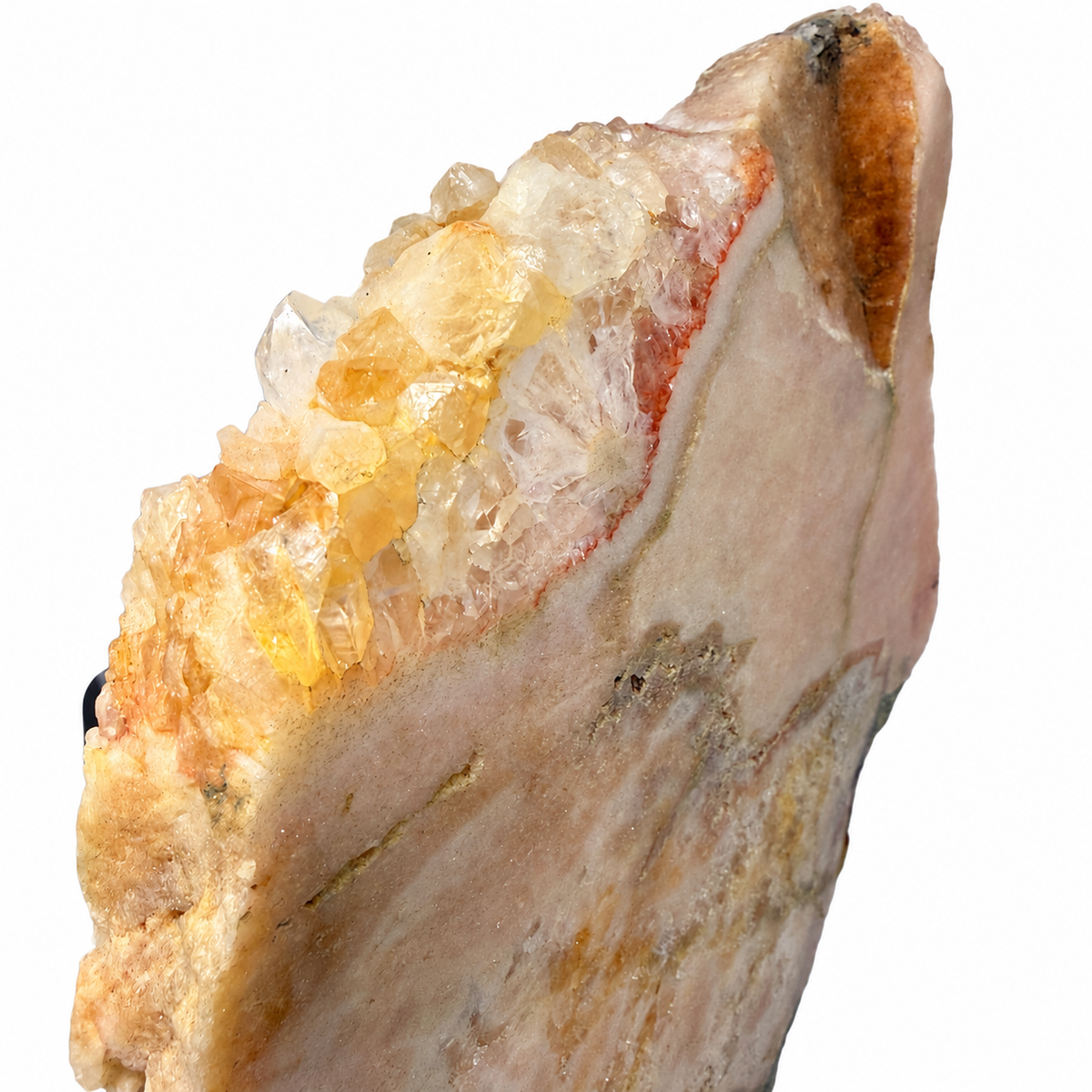 Pink Amethyst Slab on Metal Stand – Large Natural Specimen