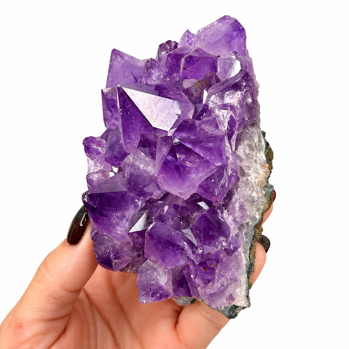 Brazilian amethyst cluster with large deep purple points - Magick Souls