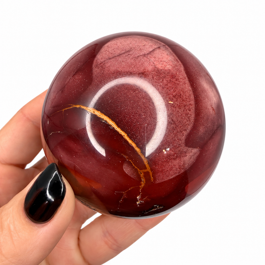 Pink and red mookaite jasper sphere 65mm - Magick Souls
