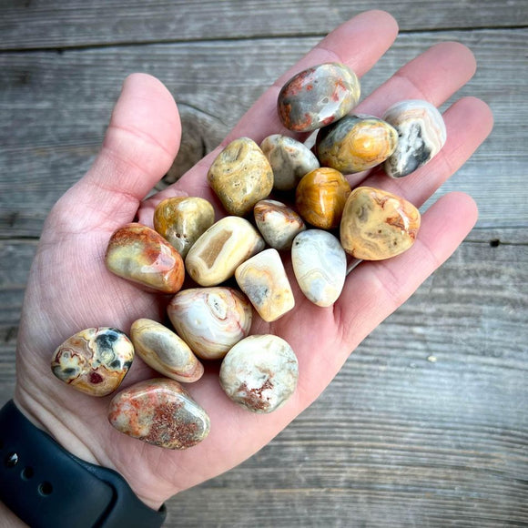 Tumbled Crazy Lace Agate Crystal