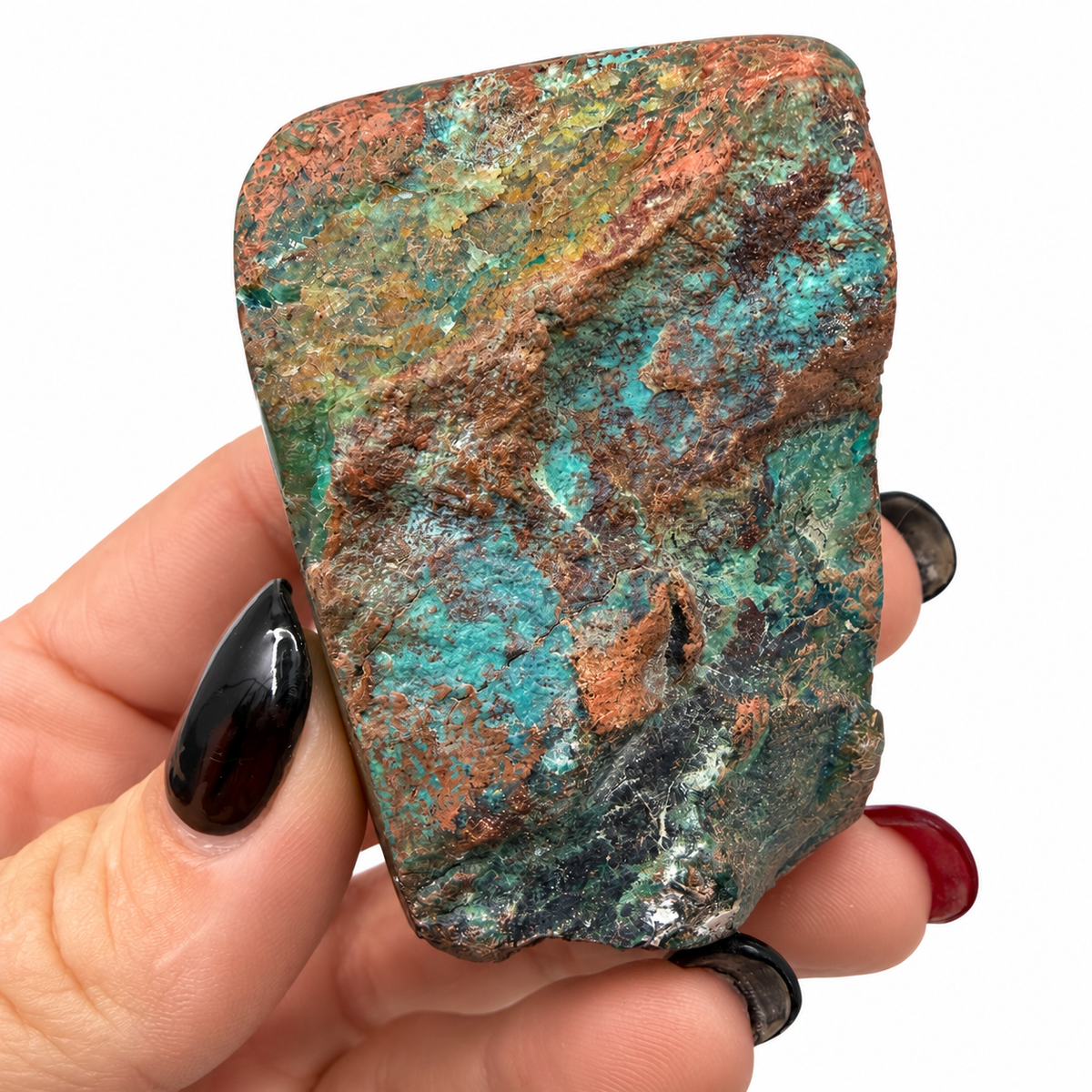 Blue-green shattuckite nodule freeform, alternate view - Magick Souls