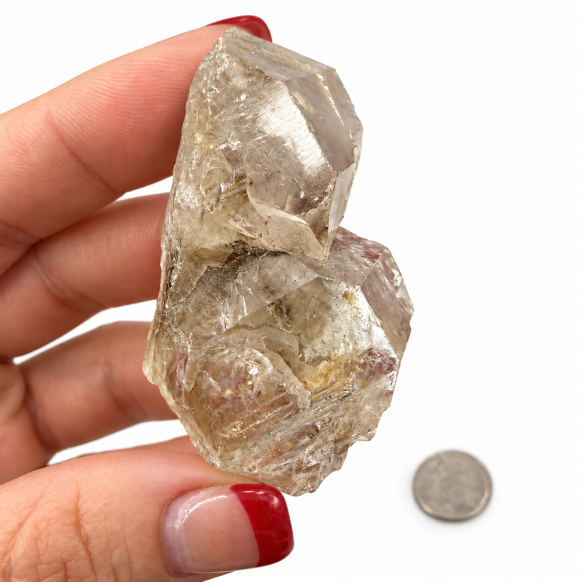 Elestial Quartz Point — Natural Brazilian Skeletal Quartz Crystal for Transformation & Spiritual Growth