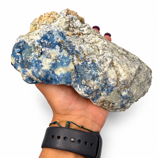 Rare Afghanite Mineral Specimen – UV Reactive Afghanite on Pyrite Matrix, 8" Collector Piece from Afghanistan