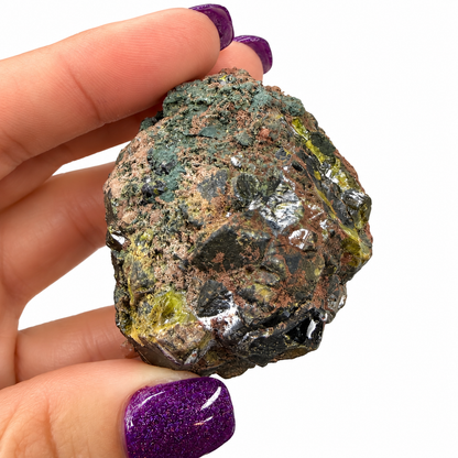 Hematite Quartz with Epidote and Pyrite – One of a Kind Mineral Specimen