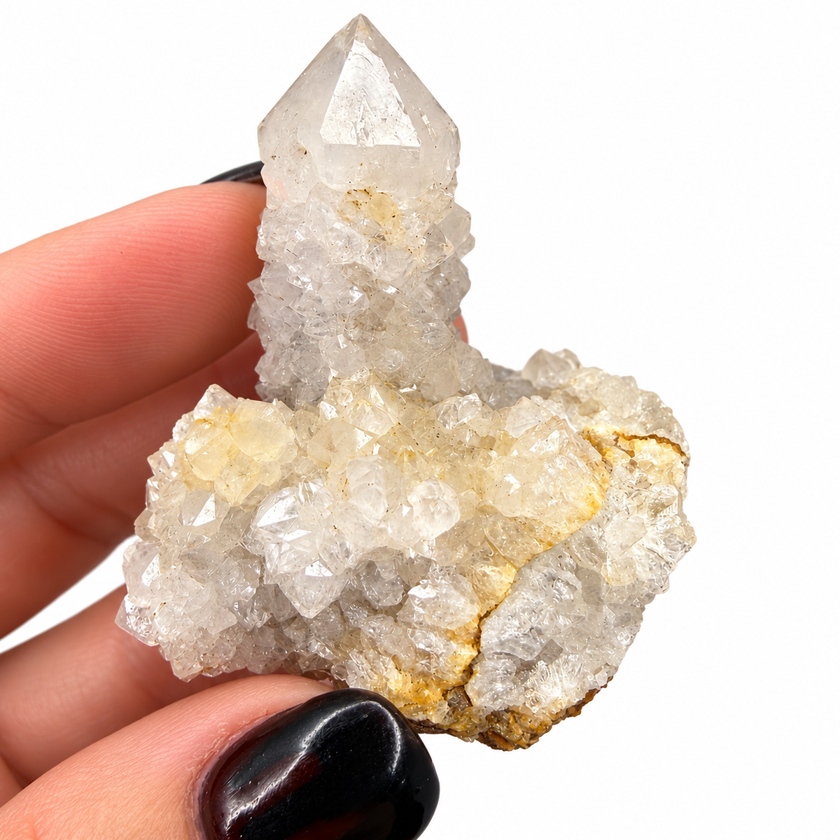 Spirit quartz cactus quartz point on druzy base - Magick Souls