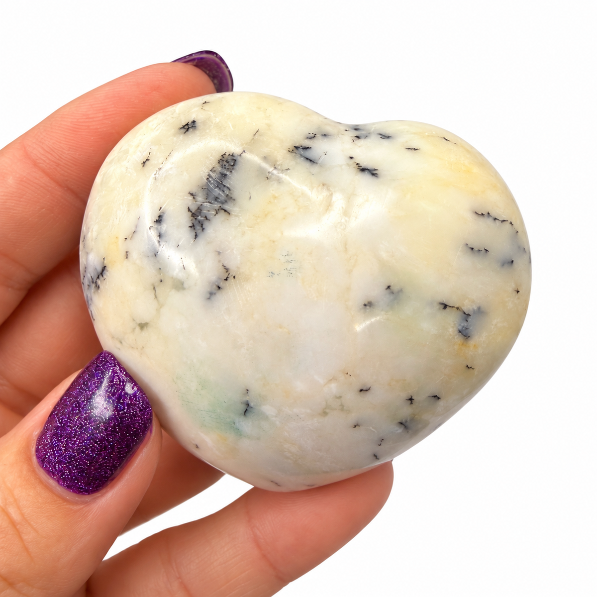 Polished Crystal Heart Bundle Orca Agate Opal Calcite Magick Souls