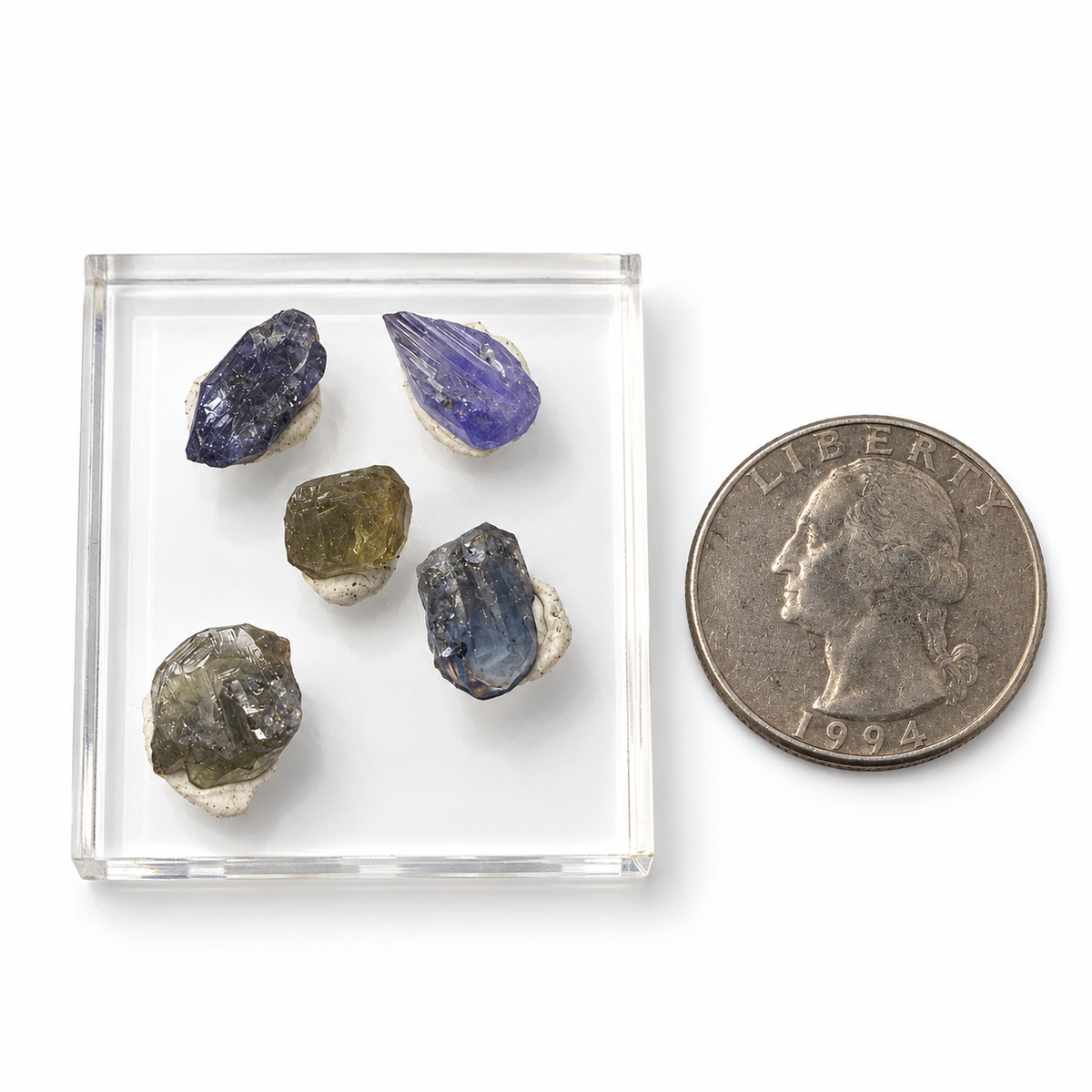 Grade A natural tanzanite crystal set detail - Magick Souls