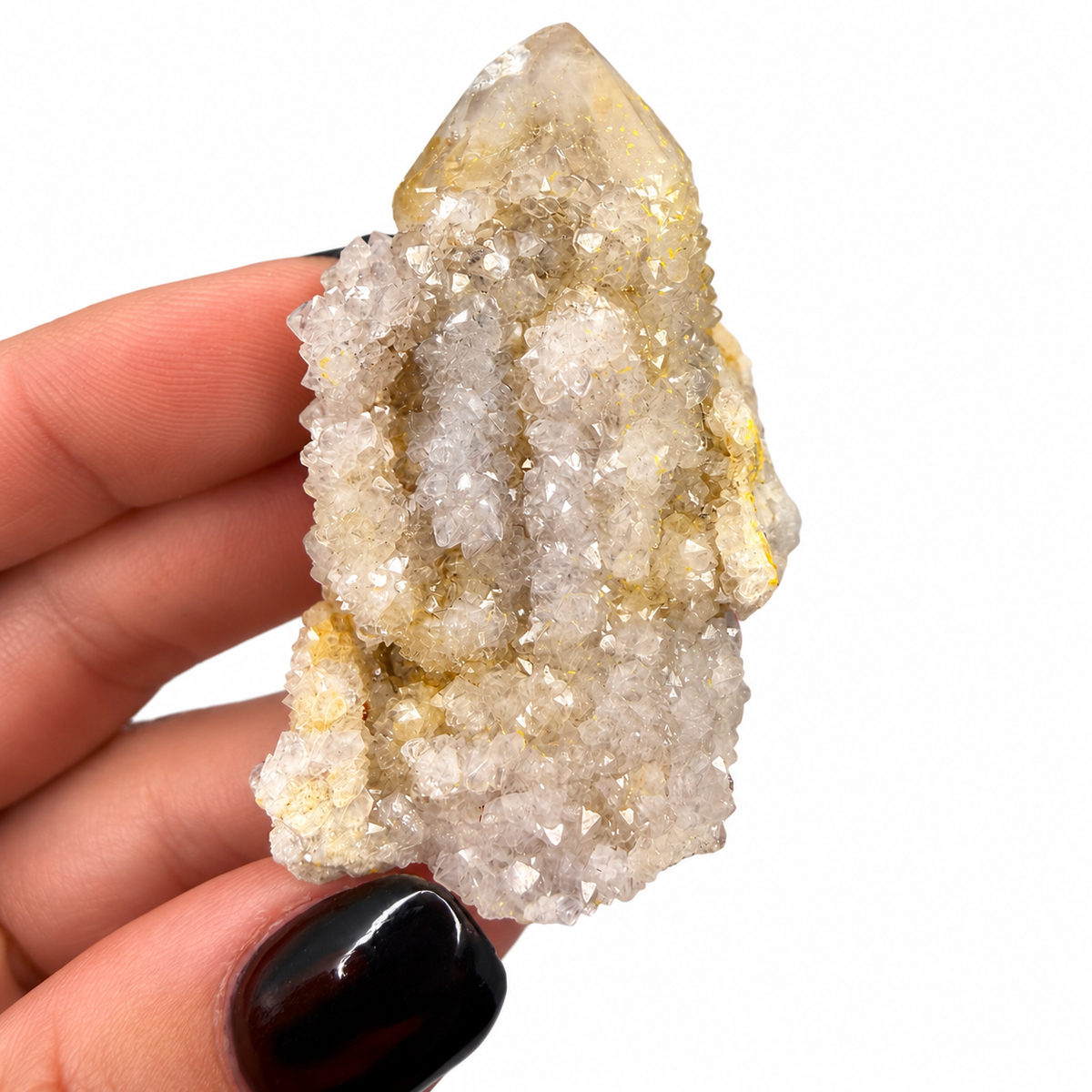 Spirit quartz specimen size view with quarter - Magick Souls