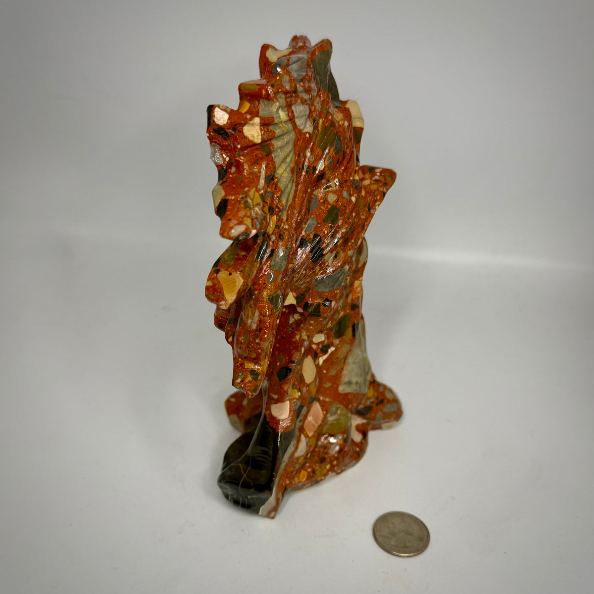 Brecciated Jasper Horse Head Carving