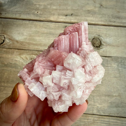 Pink Halite Crystal Cluster – Natural Specimen, One of a Kind