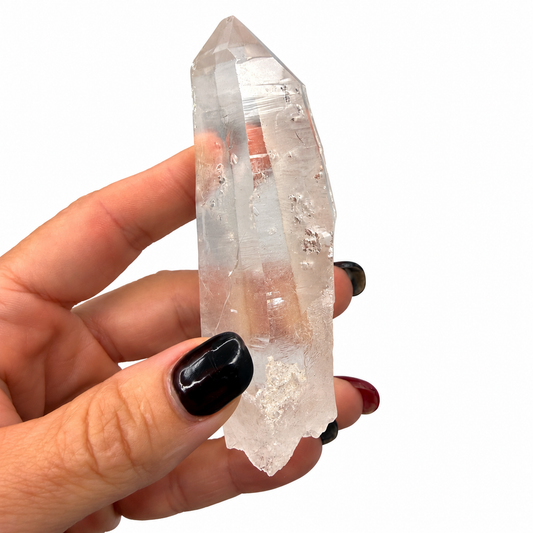 Colombian Lemurian Quartz Point – Natural Raw Crystal with Striations