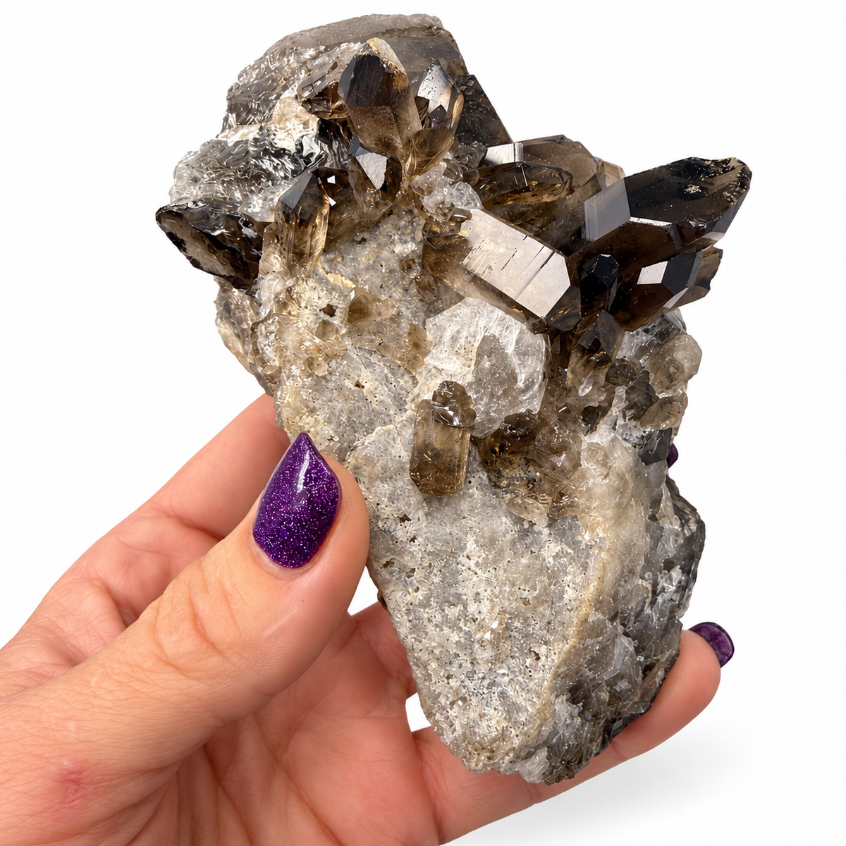 Smoky Quartz Crystal Cluster – Natural Multi-Point Specimen, One of a Kind