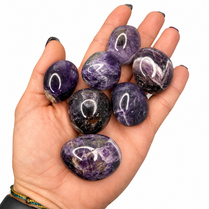 Extra large chevron amethyst tumble size view - Magick Souls
