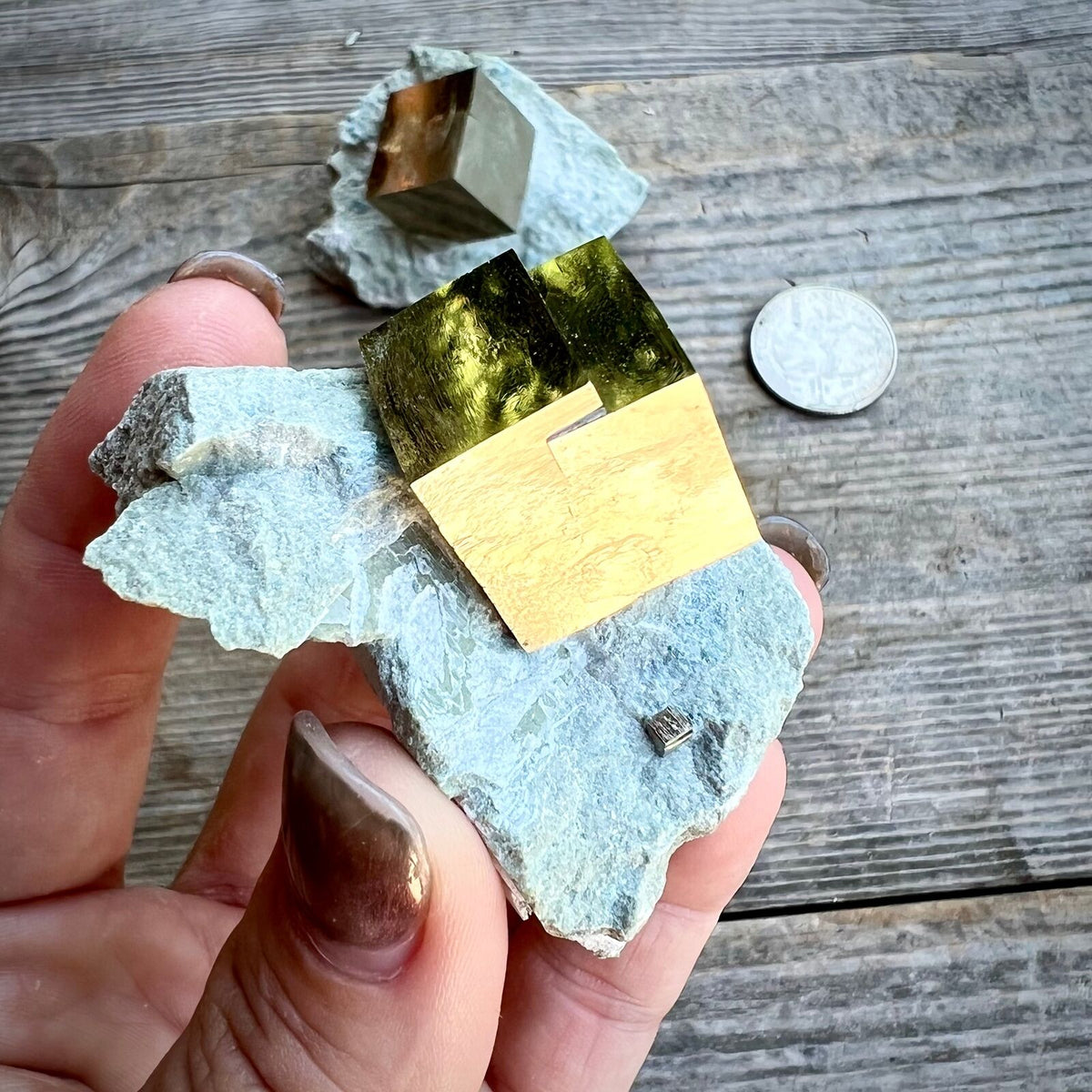 Natural Pyrite Cube in Matrix - Magick Souls
