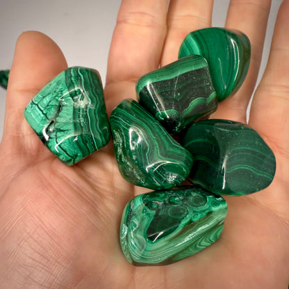 Premium Malachite Crystal Tumbles