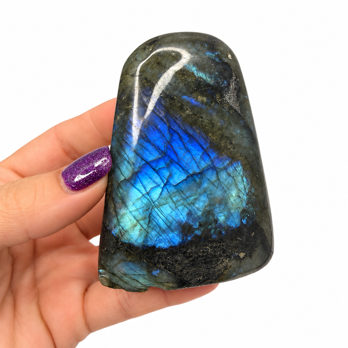 Labradorite Freeform – Polished Flash Crystal, One of a Kind