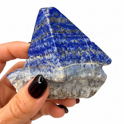 Lapis lazuli slab close-up with natural landscape pattern - Magick Souls