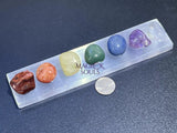 7 Tumbled Stone Crystal Collection Chakra Set With Selenite Bar Carving Reiki Home & Living > Spirituality & Religion >