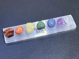 7 Tumbled Stone Crystal Collection Chakra Set With Selenite Bar Carving Reiki Home & Living > Spirituality & Religion >