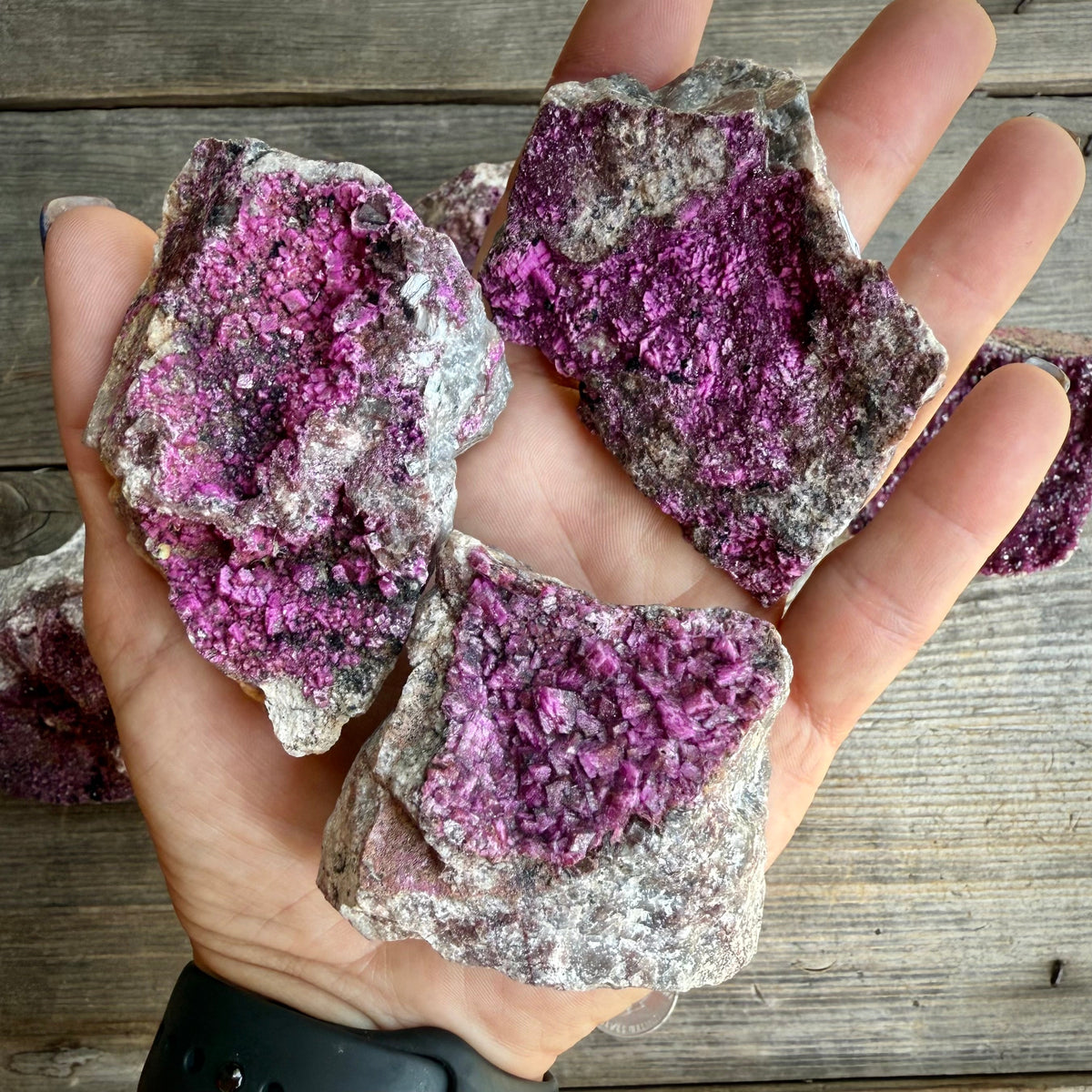 Natural Druzy Cobaltoan Calcite (Salrose) on Dolomite Matrix — Congo Rocks & Fossils