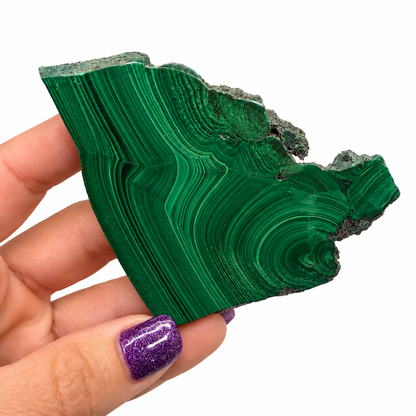 Malachite Polished Slab with Stand